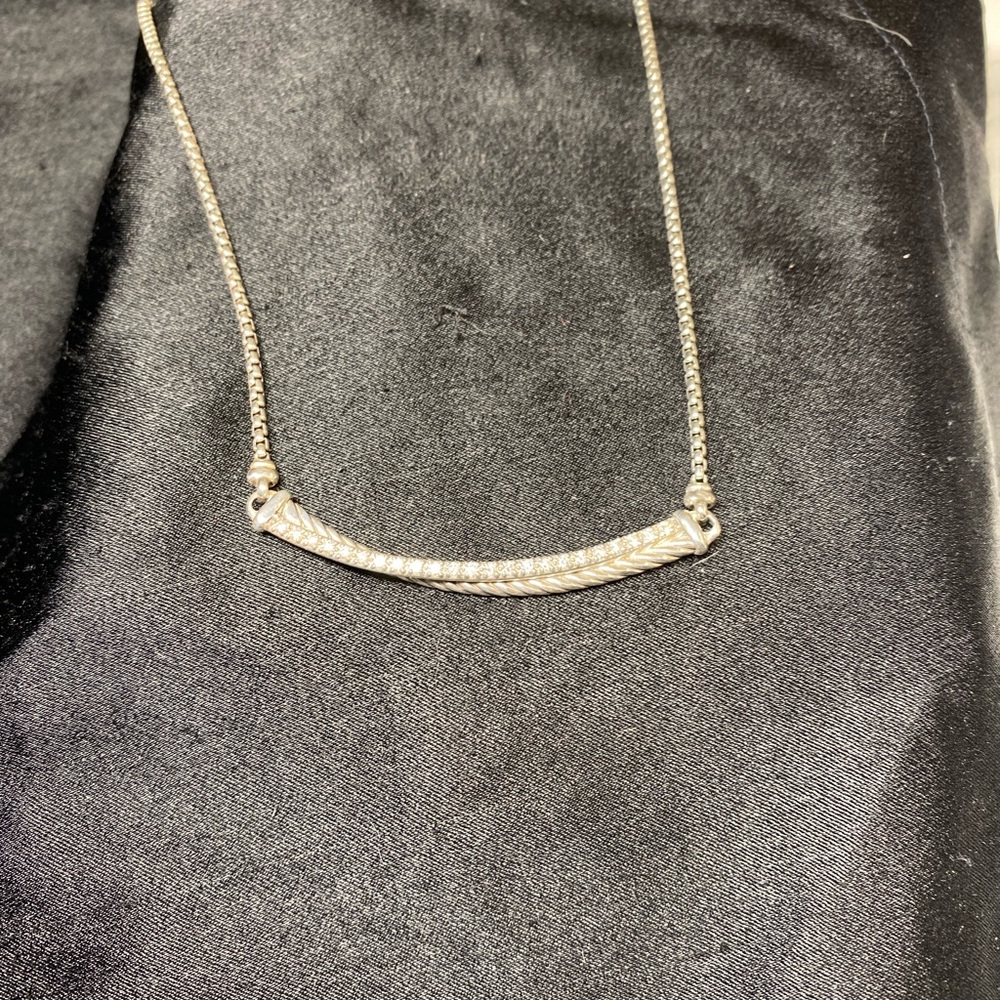 avid Yurman Diamond Crossover Necklace